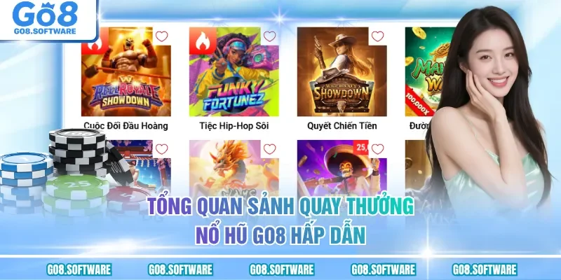 Tổng quan sảnh quay thưởng nổ hũ GO8 hấp dẫn